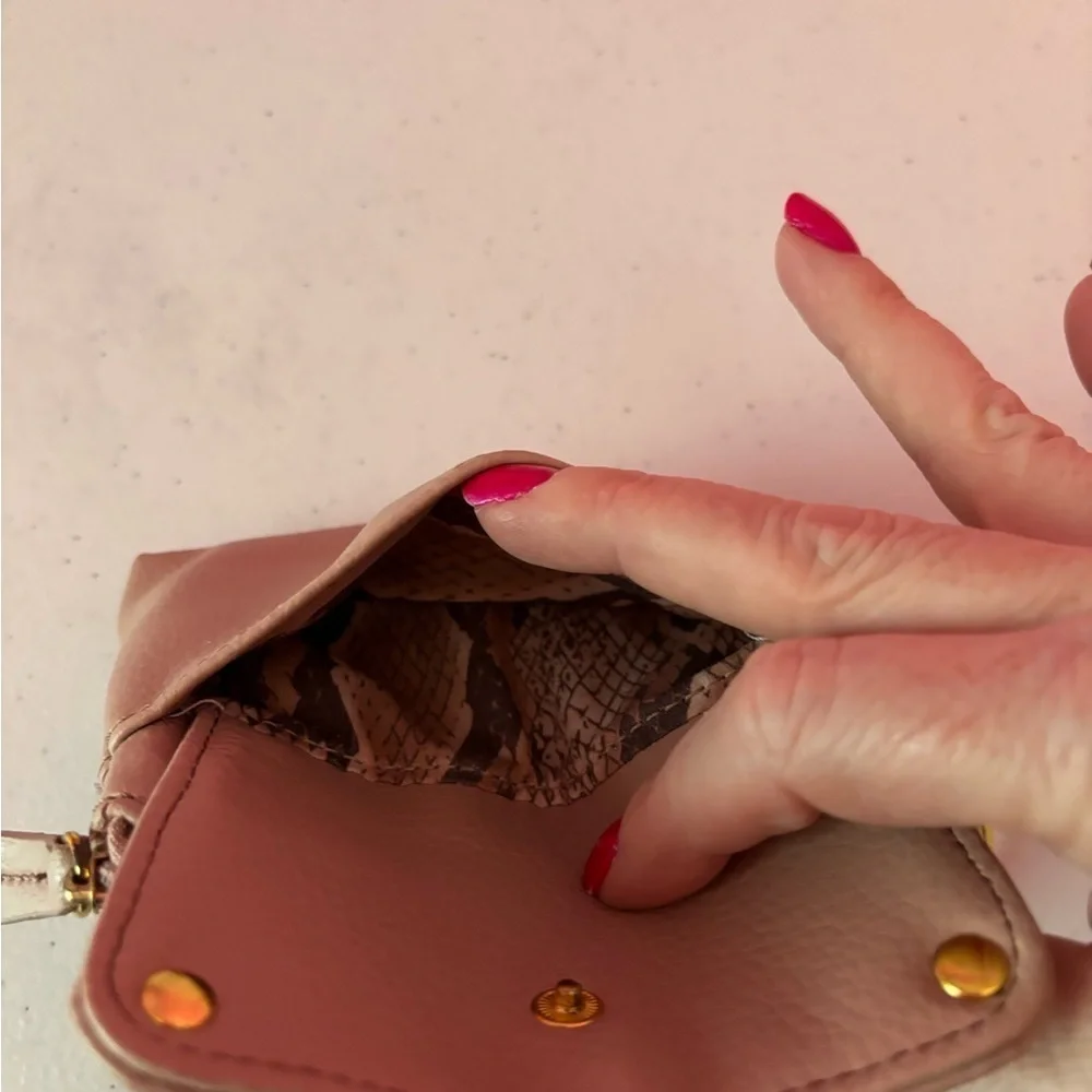 Pink Wallet with Gold Accents
